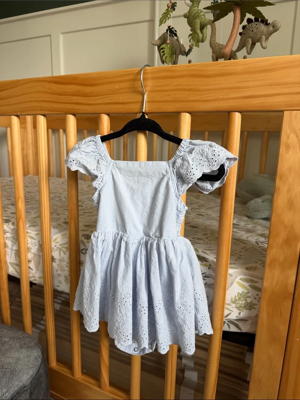 Rylee + Cru Remi Romper in Periwinkle 6-12months